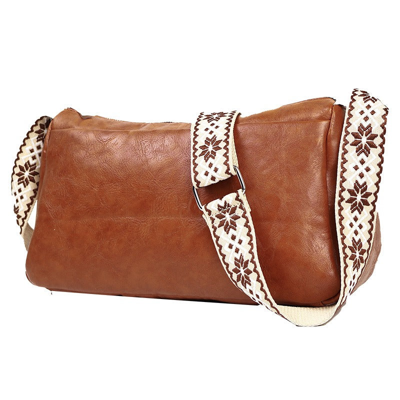 Wholesale Simple Retro Small Square Large Capacity Fashion PU Shoulder Messenger Bag